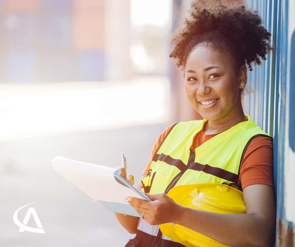 woman in air cargo and freight transportation